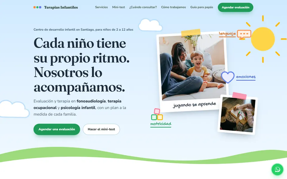 Portada de terapiasinfantiles.cl